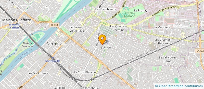 localisation de l'entreprise MONSIEUR PHILIPPE RODRIGUES  SARTROUVILLE