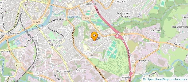 localisation de l'entreprise MONSIEUR PHILIPPE ROUGIER à LIMOGES