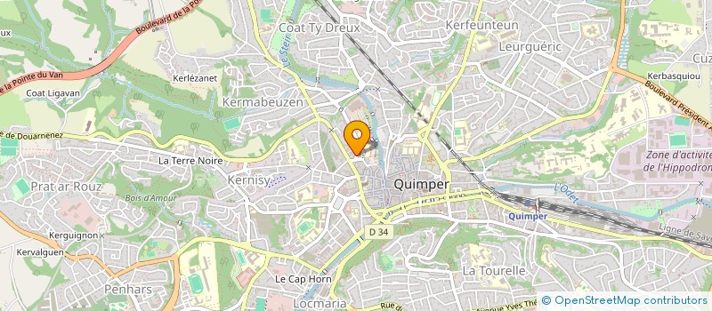 localisation de l'entreprise MONSIEUR PHILIPPE ROUSSELLE à QUIMPER