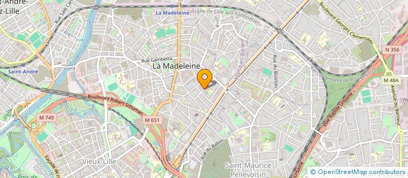 localisation de l'entreprise MONSIEUR PHILIPPE ROUX à LA MADELEINE
