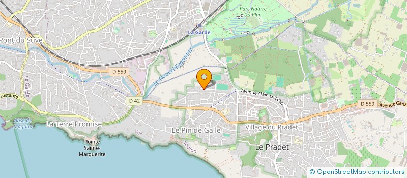 localisation de l'entreprise MONSIEUR PHILIPPE ROUX  LE PRADET