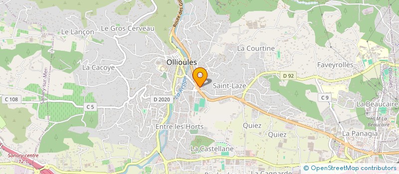 localisation de l'entreprise MONSIEUR PHILIPPE ROUX  OLLIOULES