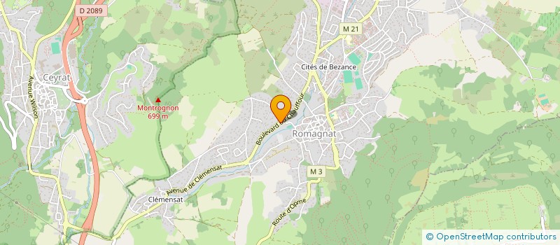 localisation de l'entreprise MONSIEUR PHILIPPE ROUZIERES  ROMAGNAT