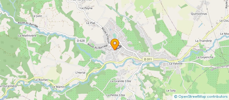 localisation de l'entreprise MONSIEUR PHILIPPE RULLIAT  THURINS