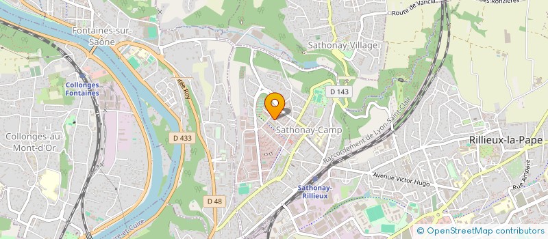 localisation de l'entreprise MONSIEUR PHILIPPE RULLIAT  SATHONAY-CAMP