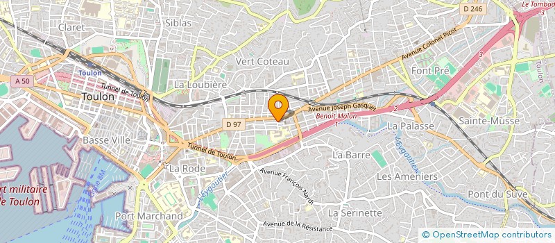 localisation de l'entreprise MONSIEUR PHILIPPE SENTENAC  TOULON