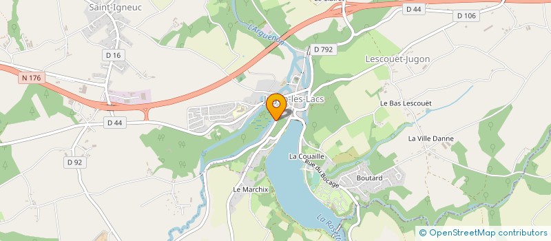 localisation de l'entreprise MONSIEUR PHILIPPE SIMON  JUGON-LES-LACS