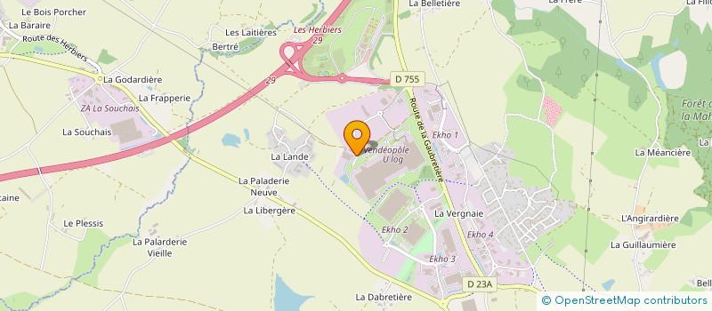 localisation de l'entreprise MONSIEUR PHILIPPE SOULLARD à LES HERBIERS
