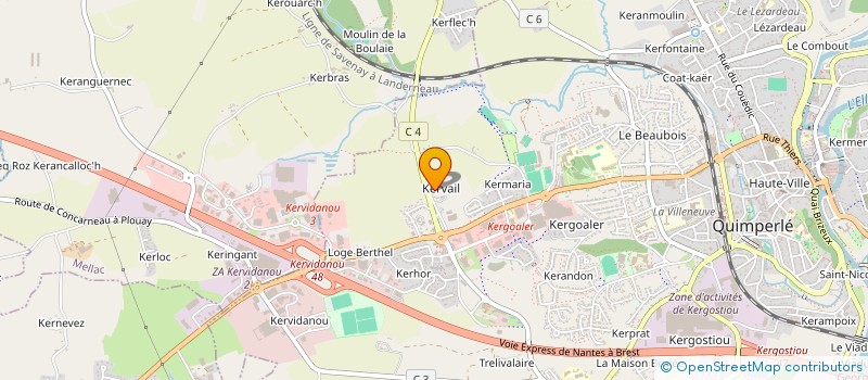 localisation de l'entreprise MONSIEUR PHILIPPE TANGUY  QUIMPERLE