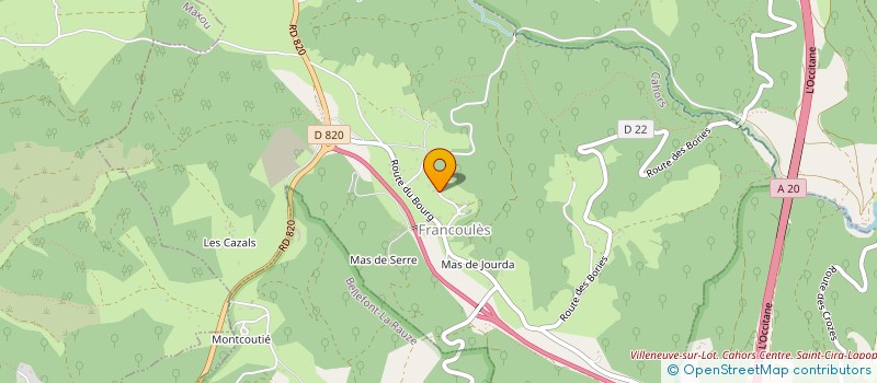 localisation de l'entreprise MONSIEUR PHILIPPE TAURAND  FRANCOULES