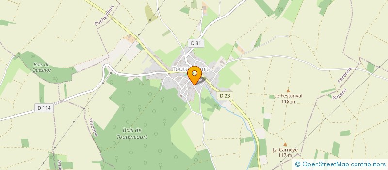 localisation de l'entreprise MONSIEUR PHILIPPE TELLIER  TOUTENCOURT