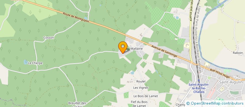 localisation de l'entreprise MONSIEUR PHILIPPE TESTAUD  SAINT-AIGULIN