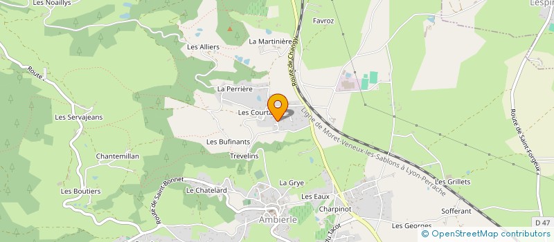 localisation de l'entreprise MONSIEUR PHILIPPE TEYSSANDIER  AMBIERLE