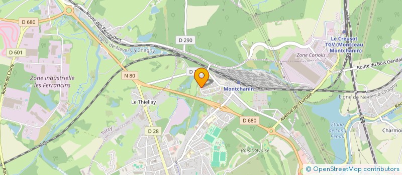 localisation de l'entreprise MONSIEUR PHILIPPE THEVENARD à MONTCHANIN