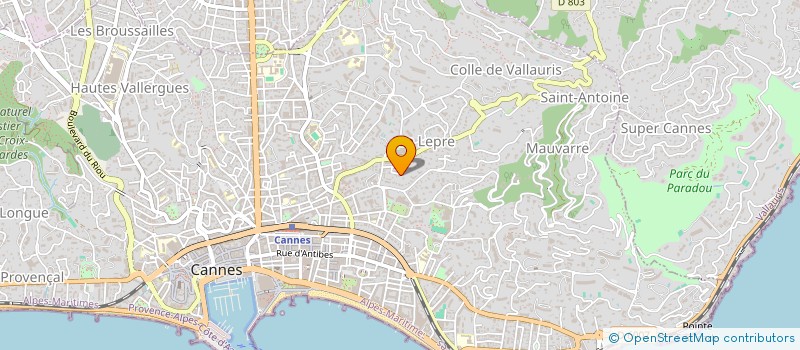 localisation de l'entreprise MONSIEUR PHILIPPE TRELLE  CANNES