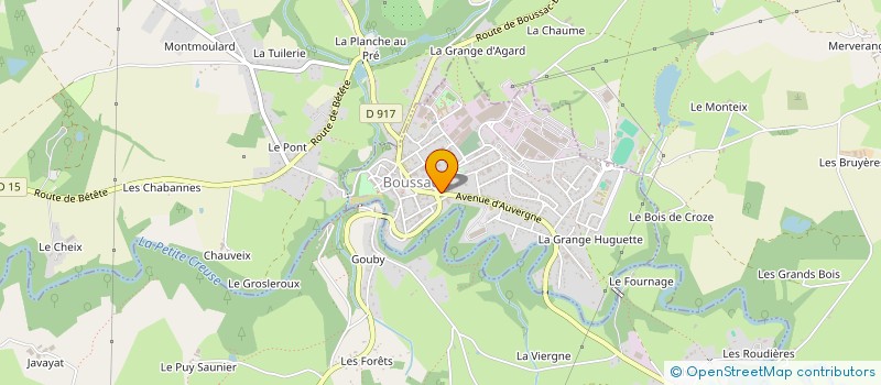 localisation de l'entreprise MONSIEUR PHILIPPE VACHEYROUX à BOUSSAC