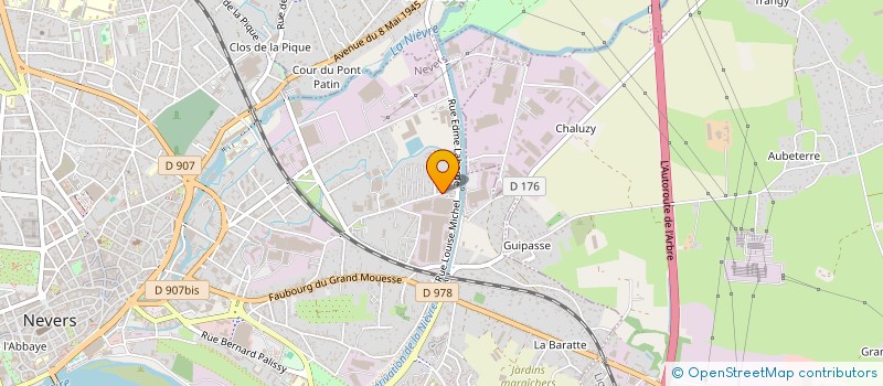 localisation de l'entreprise MONSIEUR PHILIPPE VAUDELIN  NEVERS