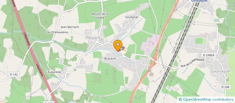 localisation de l'entreprise MONSIEUR PHILIPPE VEDRENNE  PEUJARD