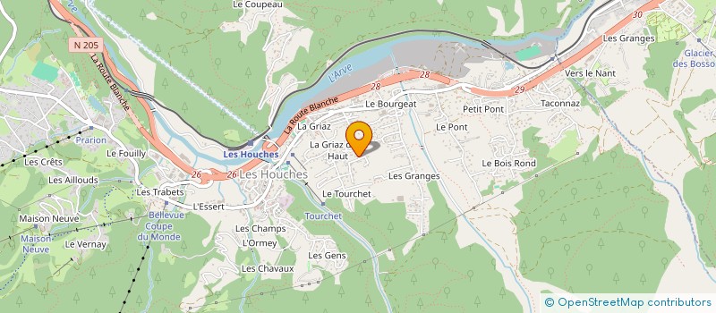 localisation de l'entreprise MONSIEUR PHILIPPE VERNAY-LACARELLE  LES HOUCHES