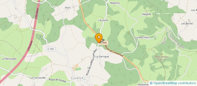 localisation de l'entreprise MONSIEUR PHILIPPE VIEILLEFOSSE à CRESSENSAC-SARRAZAC