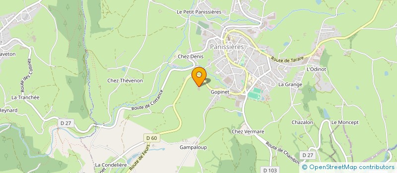 localisation de l'entreprise MONSIEUR PHILIPPE VIGNON  PANISSIERES