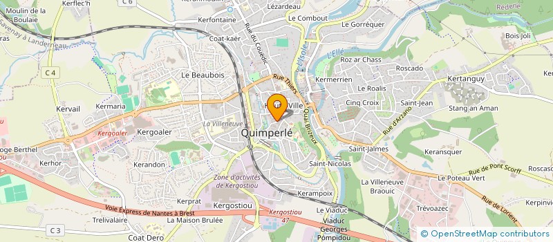 localisation de l'entreprise MONSIEUR PHILIPPE WATRIN à QUIMPERLE