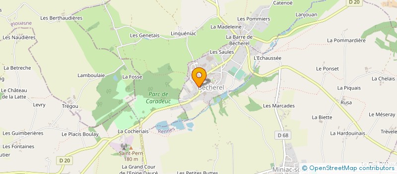 localisation de l'entreprise MONSIEUR PIERRE-ALAIN JACOB  BECHEREL