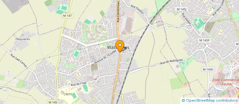 localisation de l'entreprise MONSIEUR PIERRE-ALEXANDRE DESCHAMPS  WATTIGNIES
