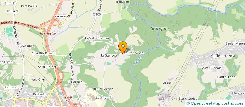 localisation de l'entreprise MONSIEUR PIERRE ANDRE BIRIEN  QUIMPER