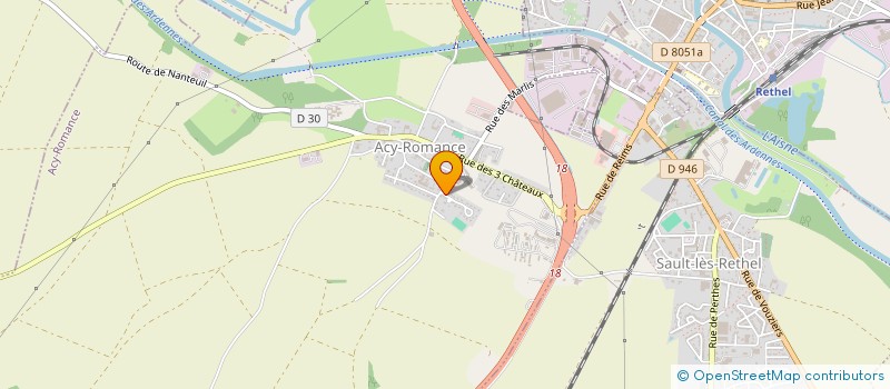 localisation de l'entreprise MONSIEUR PIERRE-ANGE DUMONT  ACY-ROMANCE