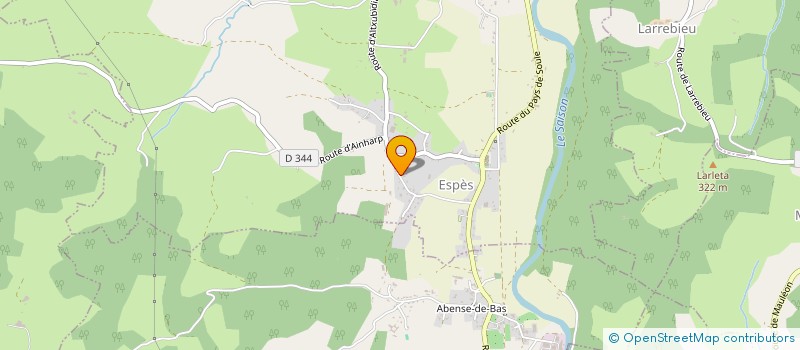 localisation de l'entreprise MONSIEUR PIERRE AUBAC  ESPES-UNDUREIN