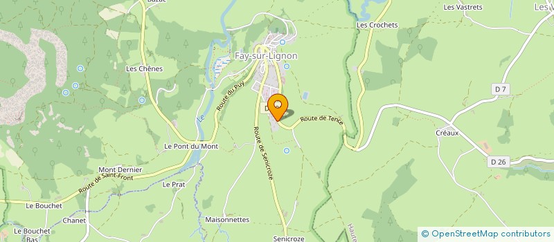 localisation de l'entreprise MONSIEUR PIERRE AUBRY à FAY-SUR-LIGNON