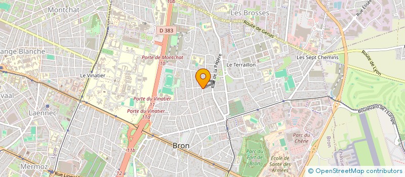 localisation de l'entreprise MONSIEUR PIERRE AUDIN  BRON