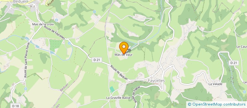 localisation de l'entreprise MONSIEUR PIERRE AUQUE  FAYCELLES