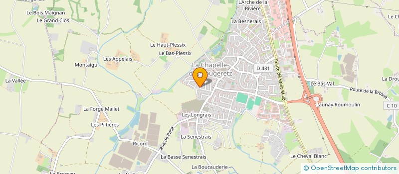 localisation de l'entreprise MONSIEUR PIERRE AVELINE  LA CHAPELLE-DES-FOUGERETZ