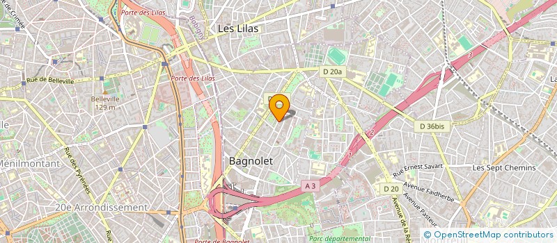 localisation de l'entreprise MONSIEUR PIERRE BAILLON  BAGNOLET