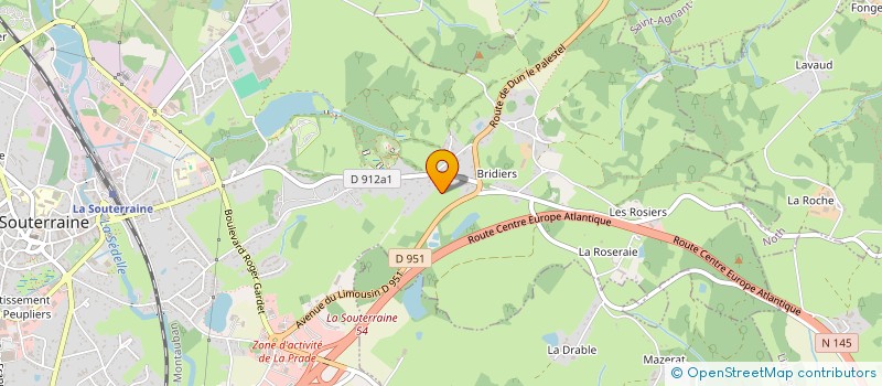 localisation de l'entreprise MONSIEUR PIERRE BARRABAND à LA SOUTERRAINE