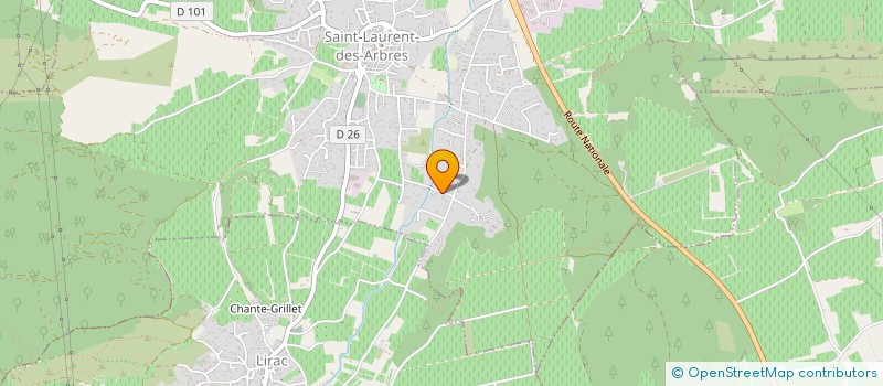 localisation de l'entreprise MONSIEUR PIERRE BAUD  SAINT-LAURENT-DES-ARBRES