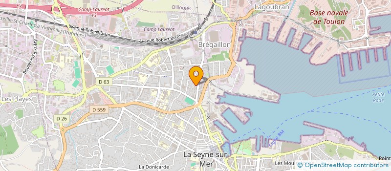 localisation de l'entreprise MONSIEUR PIERRE BAUDOUX  LA SEYNE-SUR-MER