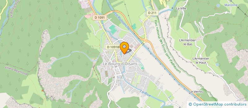 localisation de l'entreprise MONSIEUR PIERRE BAUDRY  LE BOURG D'OISANS