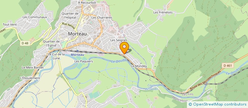 localisation de l'entreprise MONSIEUR PIERRE BAVEREL à MORTEAU