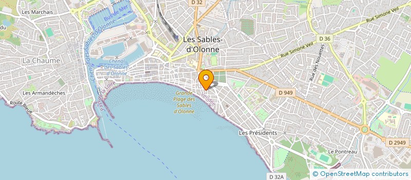 localisation de l'entreprise MONSIEUR PIERRE BEAUDOUIN  LES SABLES D'OLONNE