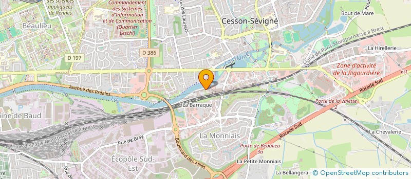 localisation de l'entreprise MONSIEUR PIERRE BEAUGENDRE à CESSON-SEVIGNE