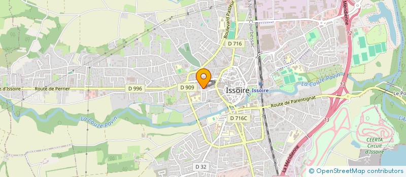 localisation de l'entreprise MONSIEUR PIERRE-BENOIT ROCHE  ISSOIRE