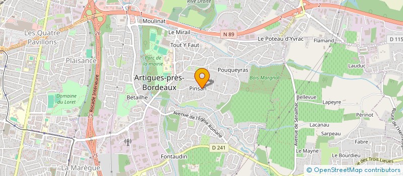 localisation de l'entreprise MONSIEUR PIERRE BERNARDY  ARTIGUES-PRES-BORDEAUX