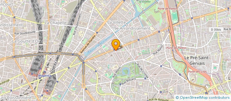 localisation de l'entreprise MONSIEUR PIERRE BERNFELD  PARIS 19