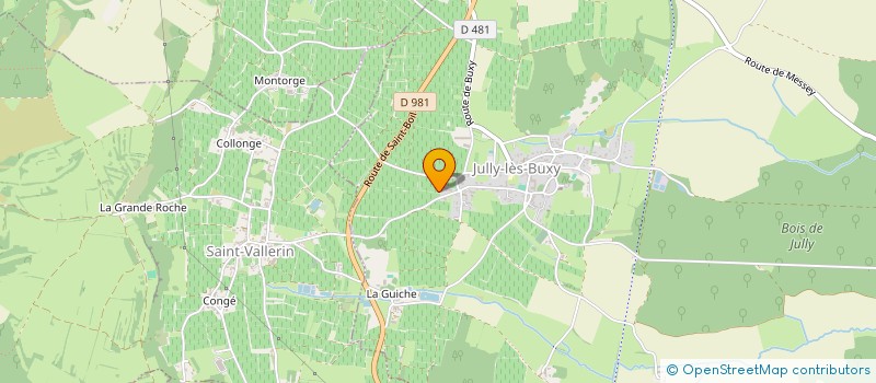 localisation de l'entreprise MONSIEUR PIERRE BERNOLLIN  JULLY-LES-BUXY