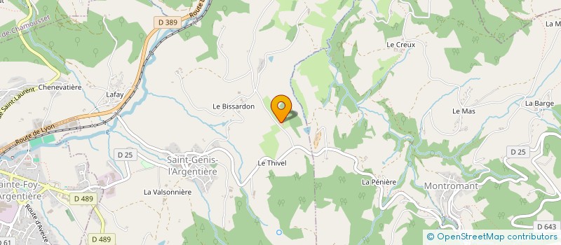 localisation de l'entreprise MONSIEUR PIERRE BERTHET  HAUTE-RIVOIRE