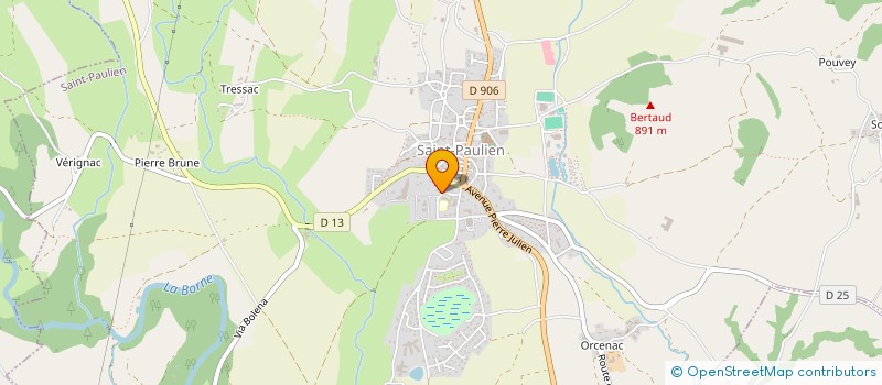 localisation de l'entreprise MONSIEUR PIERRE BERTRAND  SAINT-PAULIEN