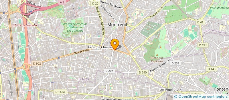 localisation de l'entreprise MONSIEUR PIERRE BODIN à MONTREUIL